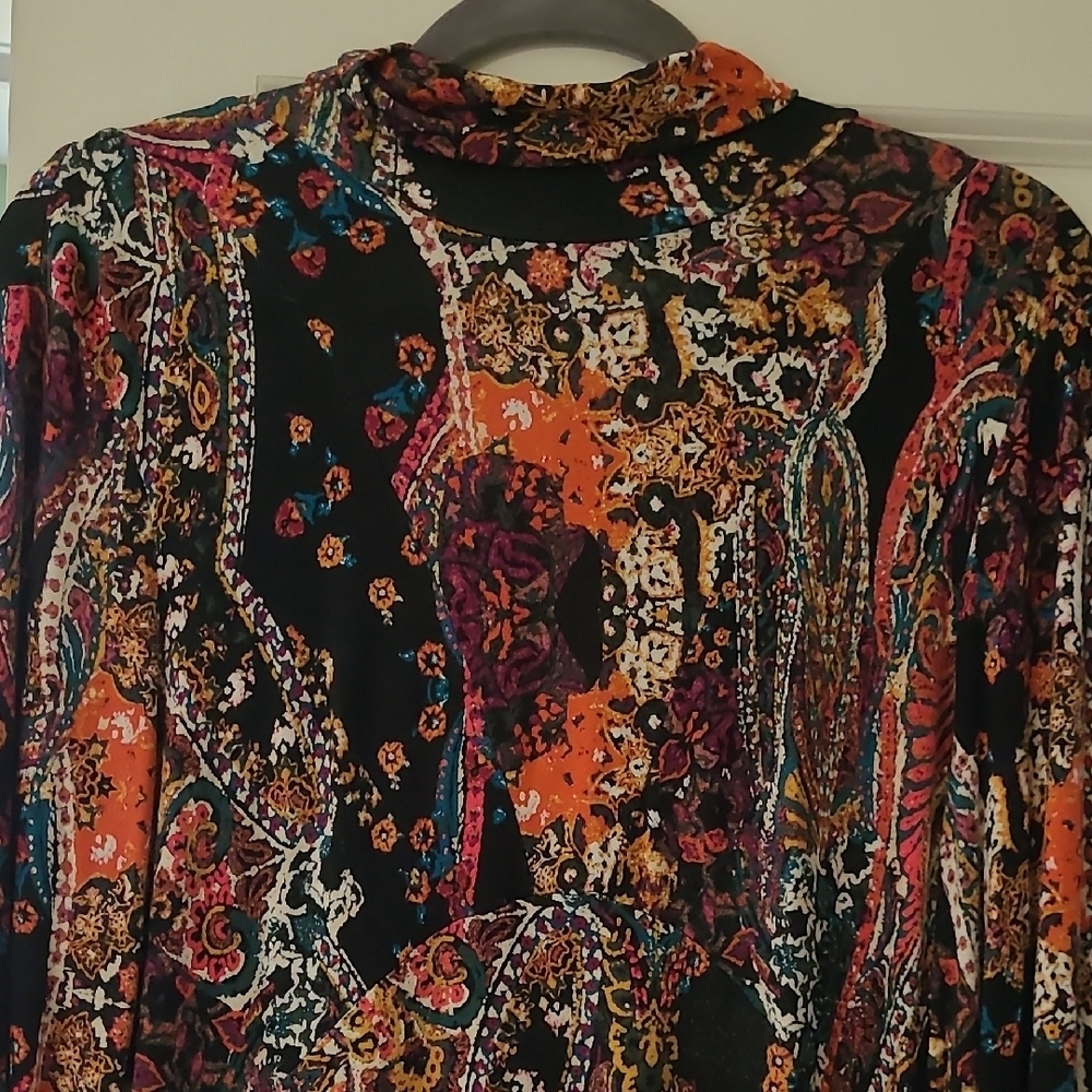 Colorful Patterned Long Sleeve Top